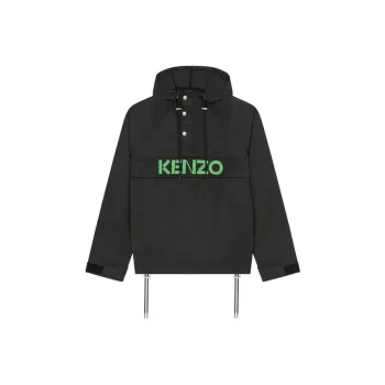 KENZO Logo Printed Drawstring Hoodie