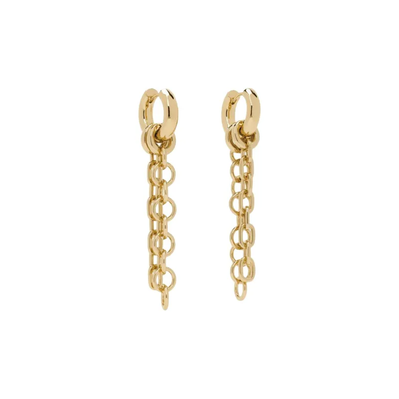 Laura Lombardi 14K Gold Plated Brass Earrings Women's Gold-1
