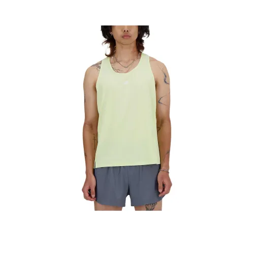 New Balance Athletics Racing SingletICEX Tank Tops Men's Yellow