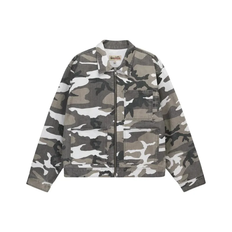 Stussy Camo Zip Work Jacket-0