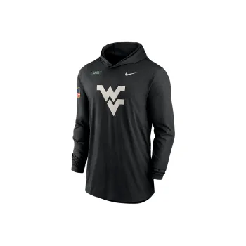 Nike West Virginia Mountaineers Military Appreciation Men's Nike Dri FIT College Long Sleeve Hooded Top