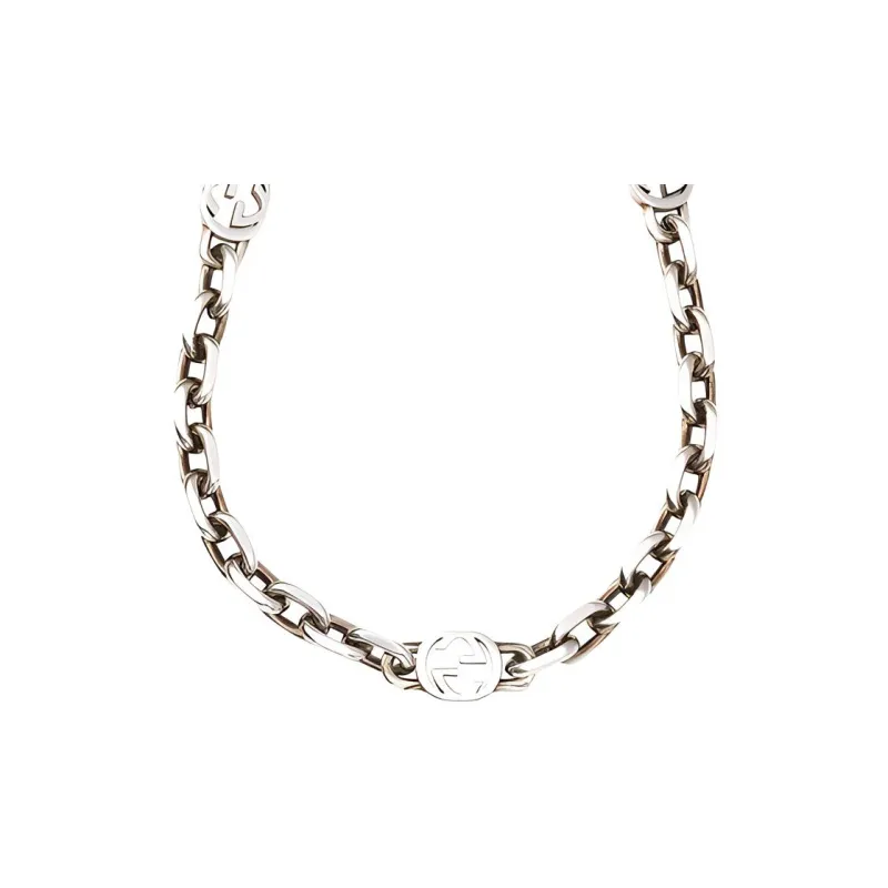 GUCCI 925 Sterling Silver Necklaces Unisex Silver-2