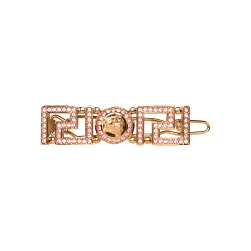 VERSACE Greca Medusa Rhinestone embellished Hair Clip