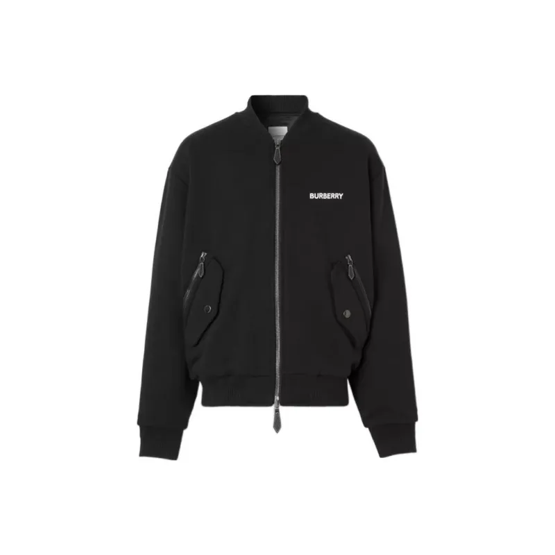 Burberry Ekd Print Cotton Oversized Bomber Jacket-0