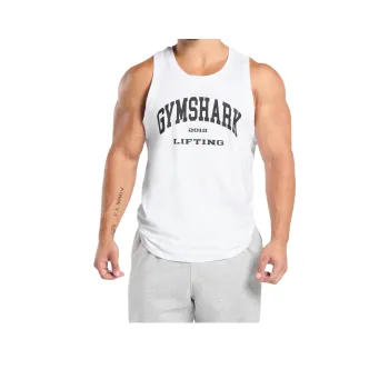 GYMSHARK Tank Tops Men White