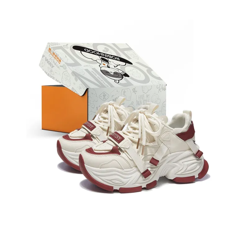 ROBINHOOD Cushioning, Slip Resistant, Abrasion Resistant, Impact Resistant Low Top Chunky Sneakers Women's Box Included-5
