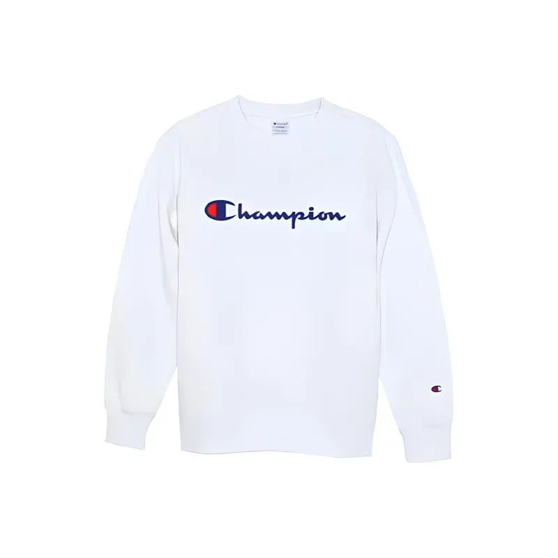 Champion Crew Neck Loose Fit Regular Sweatshirt US Version Men's White-0