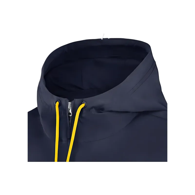 JORDAN Michigan Wolverines Sideline Pre Game Player Men's JORDAN College 1/2 Zip Hooded Jacket-2
