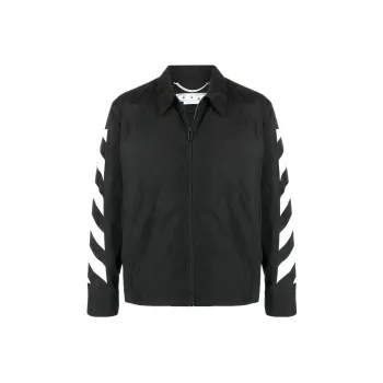OFF WHITE Diag Printed Zipped Jacket