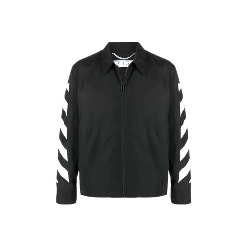 OFF WHITE Diag Printed Zipped Jacket