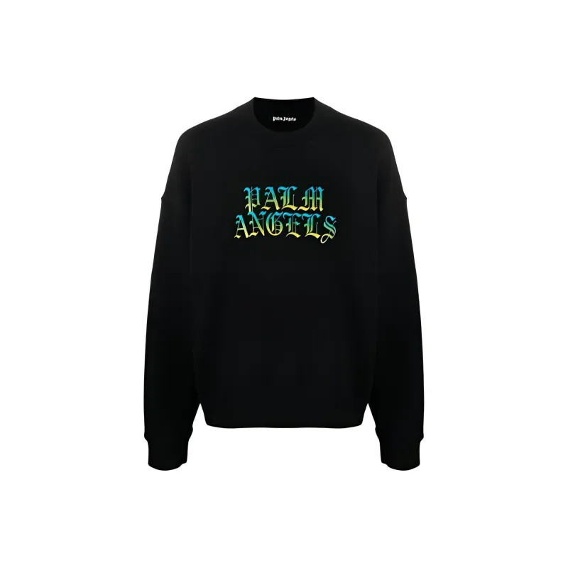PALM ANGELS Hue Gothic Logo Crewneck Sweatshirt-0