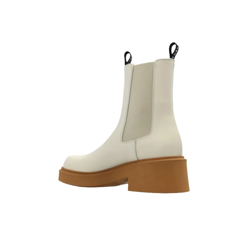 Furla Short Chelsea Boots Women's Ecru-2