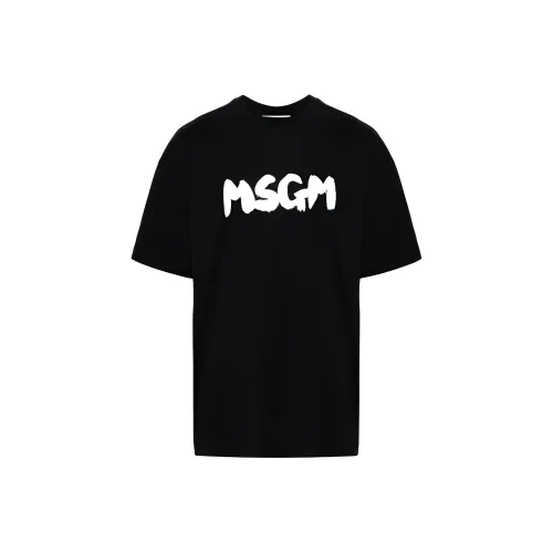 MSGM Faded Effect Crewneck T Shirt