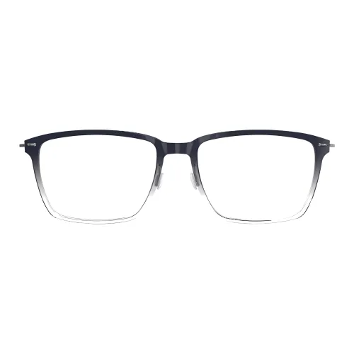 LINDBERG Plate Frame Titanium Rectangular Eyeglass Frames Unisex Silver/Black