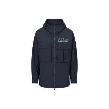 ARMANI EXCHANGE Trench Coat Men's Marine Blue