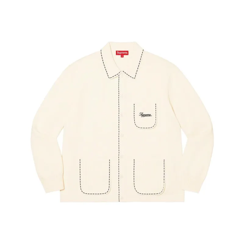 Supreme Contrast Stitch Button Up-0