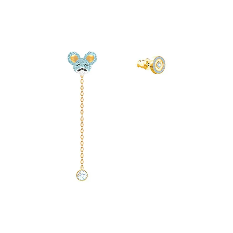 Swarovski Faux Crystal Stone Earrings Women's Gold Plated-2