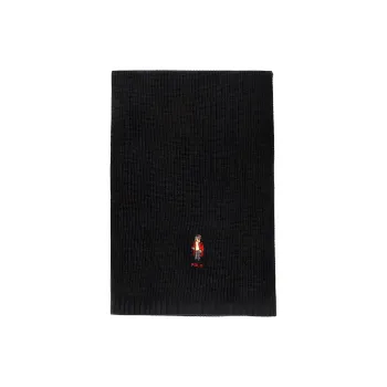 Polo Ralph Lauren Acrylic, Acrylic, Wool, Recycled Nylon Knit Scarves Men's Black