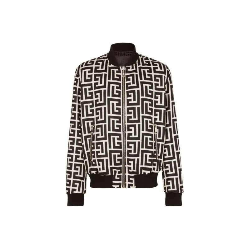BALMAIN Reversibile Monogram Bomber Jacket-0