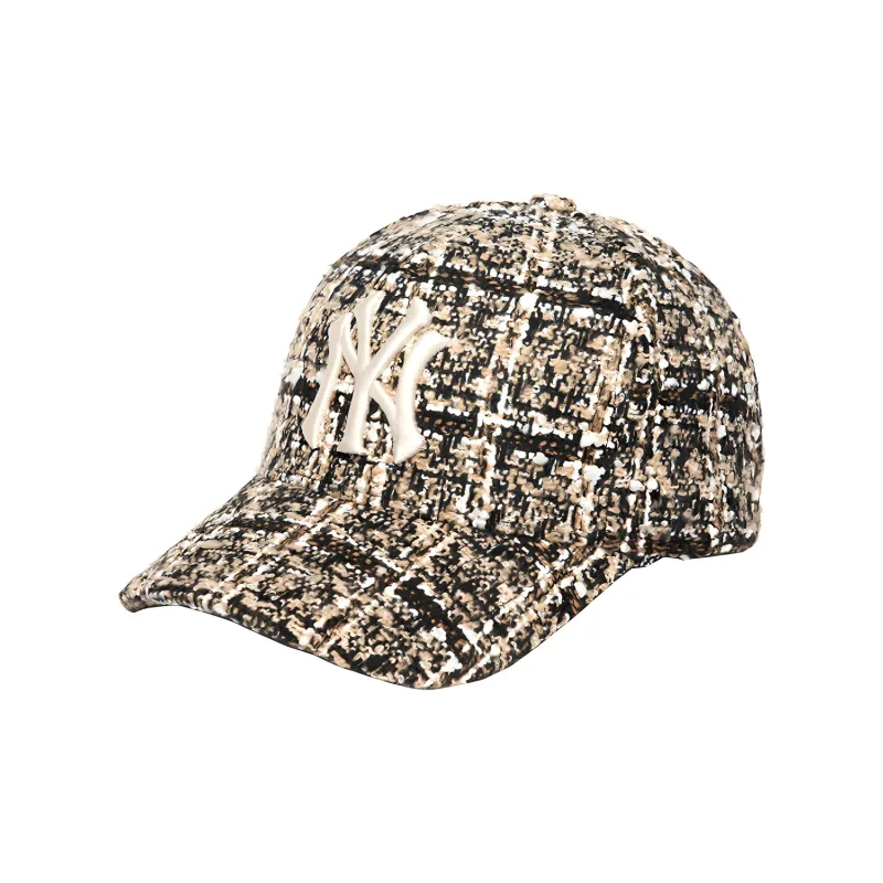 MLB Polyester Baseball Caps Women's Beige-2
