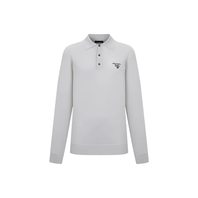 PRADA Polo Shirts Men Gray-0