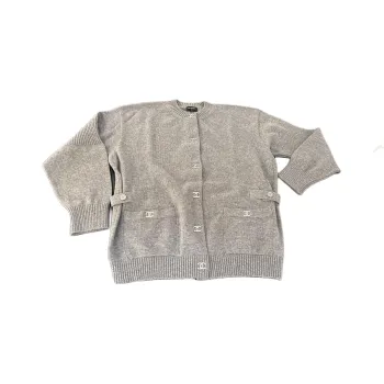 CHANEL 24 Fall Winter New Arrivals Knitwear Unisex Gray