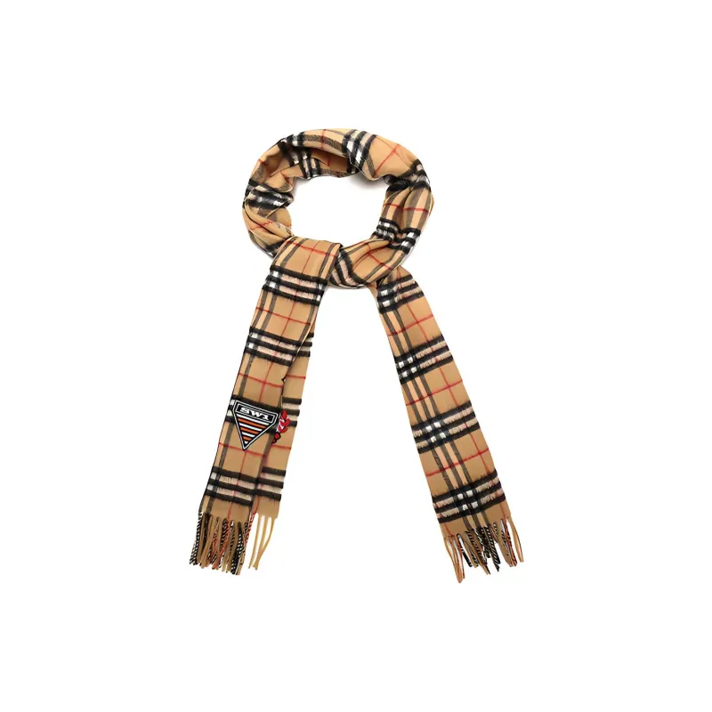 Burberry Badge Vintage Checked Fringed Scarf-3