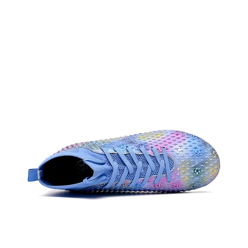 QIUTEXIONG Soft Ground, Natural Ground Cushioning Slip Resistant Waterproof Soccer Shoes Unisex-2