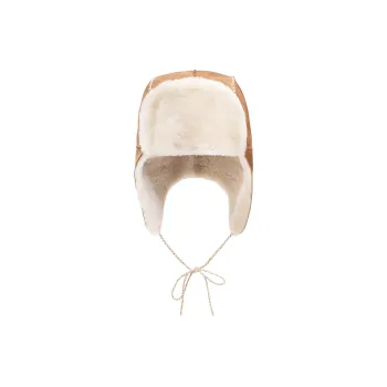 UGG Decorative Stitched Neck Strap Hat