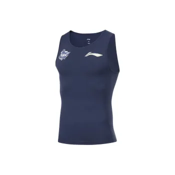 LiNing CBA Collection Professional Basketball Collection Tank Tops Men's Dark Ship Blue