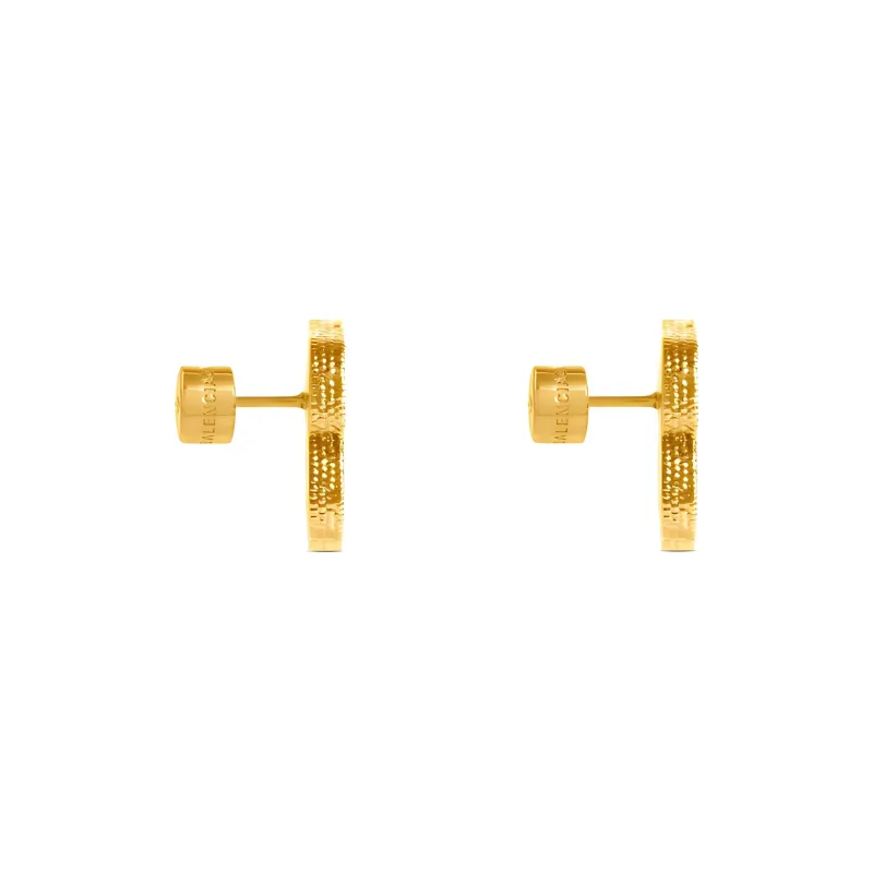 Balenciaga Brass Earrings Women's Gold-2