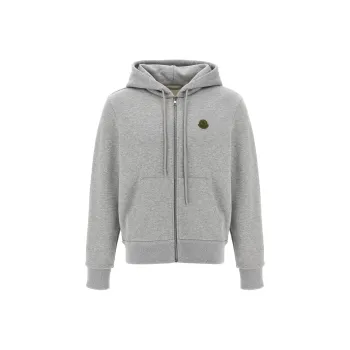 Moncler Logo Patch Zipped Hoodie