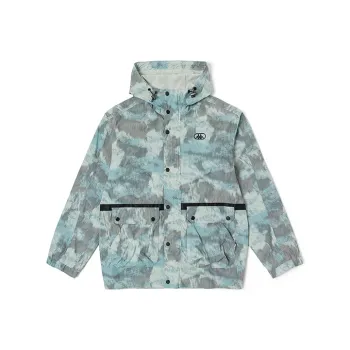 Kappa Jackets Men Malt Beige Brown All Over Print