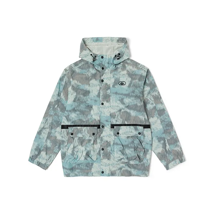 Kappa Jackets Men Malt Beige Brown All Over Print-0