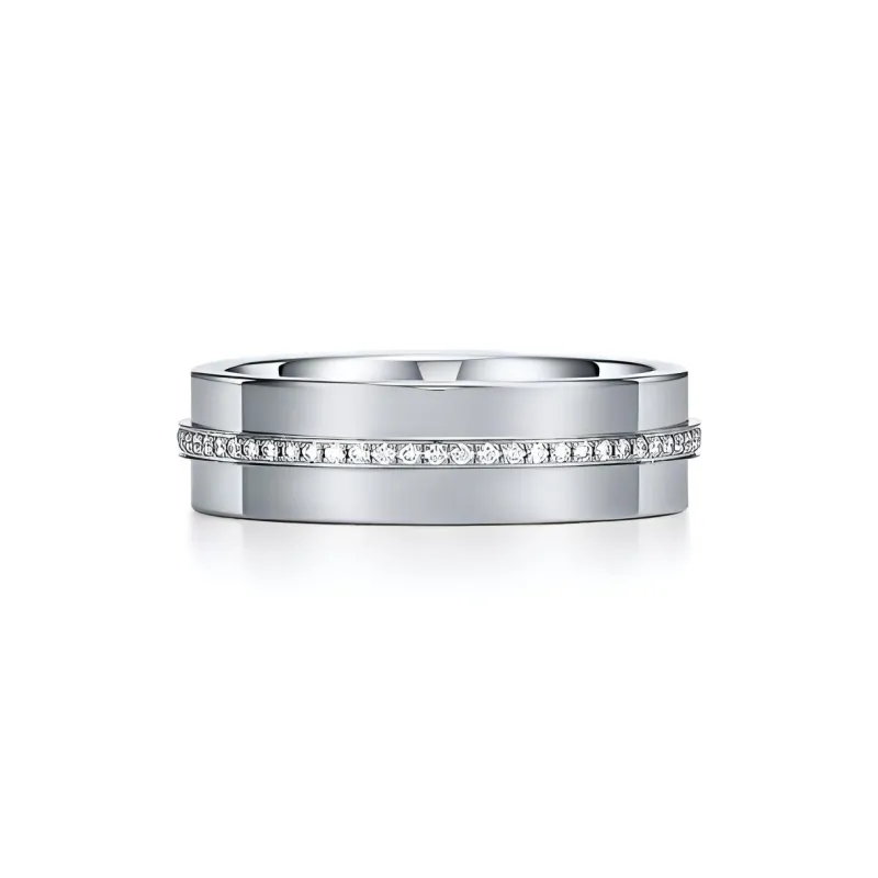 TIFFANY & CO. T 18K White Gold Rings Unisex-1