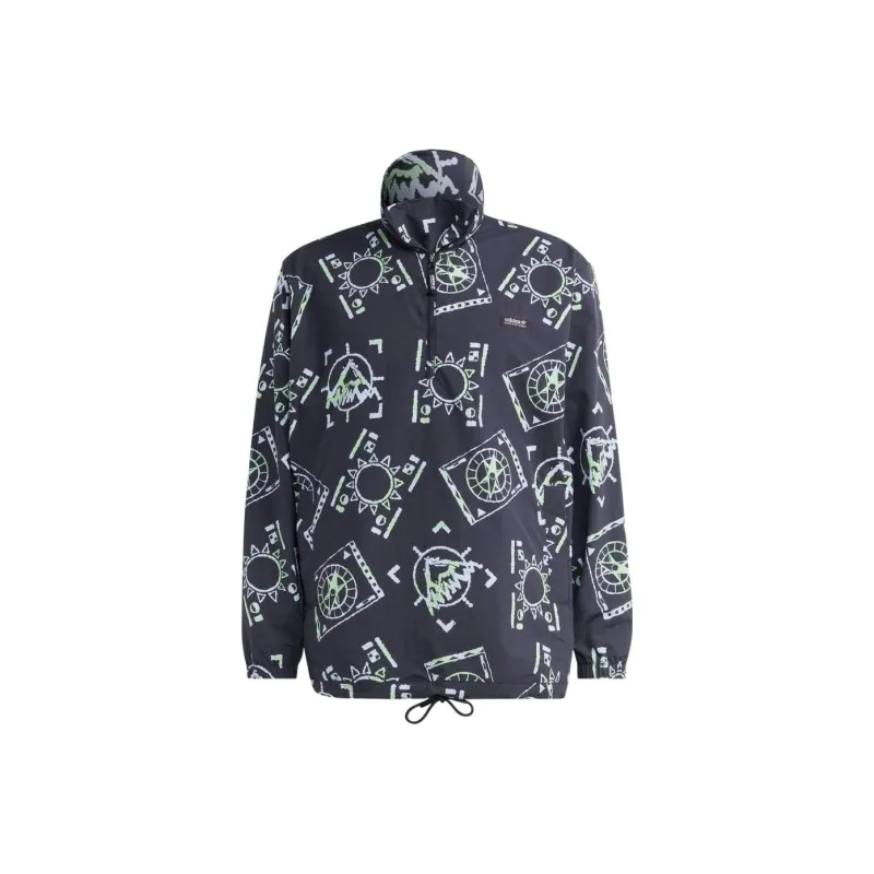 Adidas Graphic-print Pull-over Jacket-0