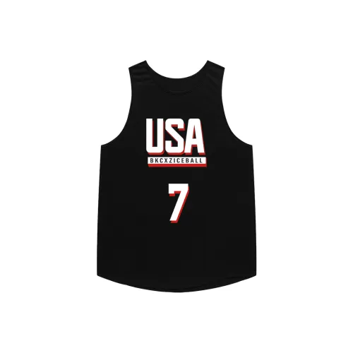 BKCXZICE Running Fitness Quick Dry Loose Fit Crew Neck Breathable Sleeveless Sports Shirt Men's