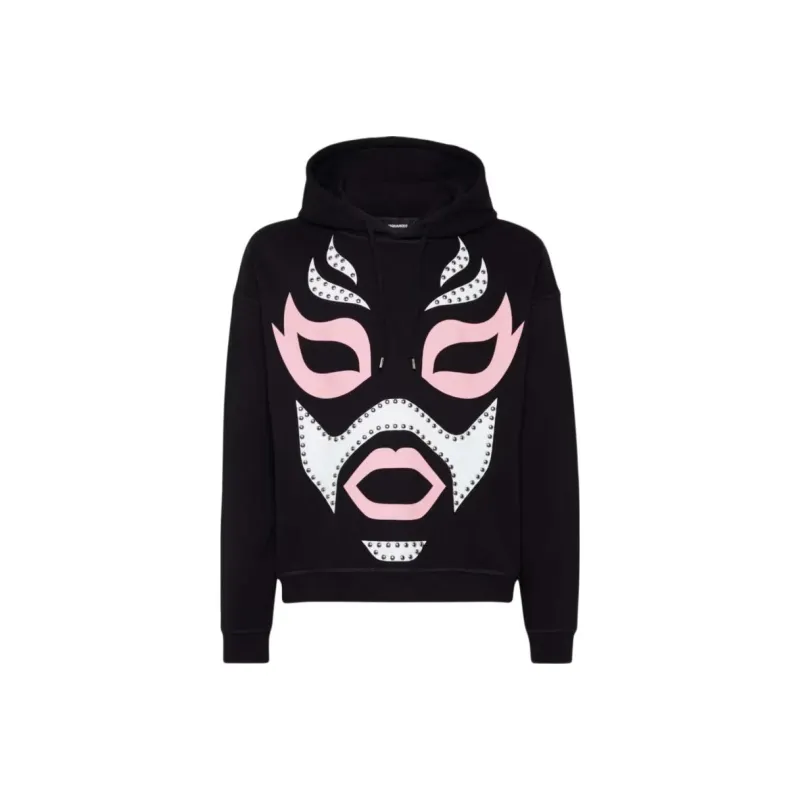 DSQUARED 2 Logo Printed Drop Shoulder Hoodie-0