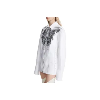 DION LEE Column print Hook and eye Shirt Jacket
