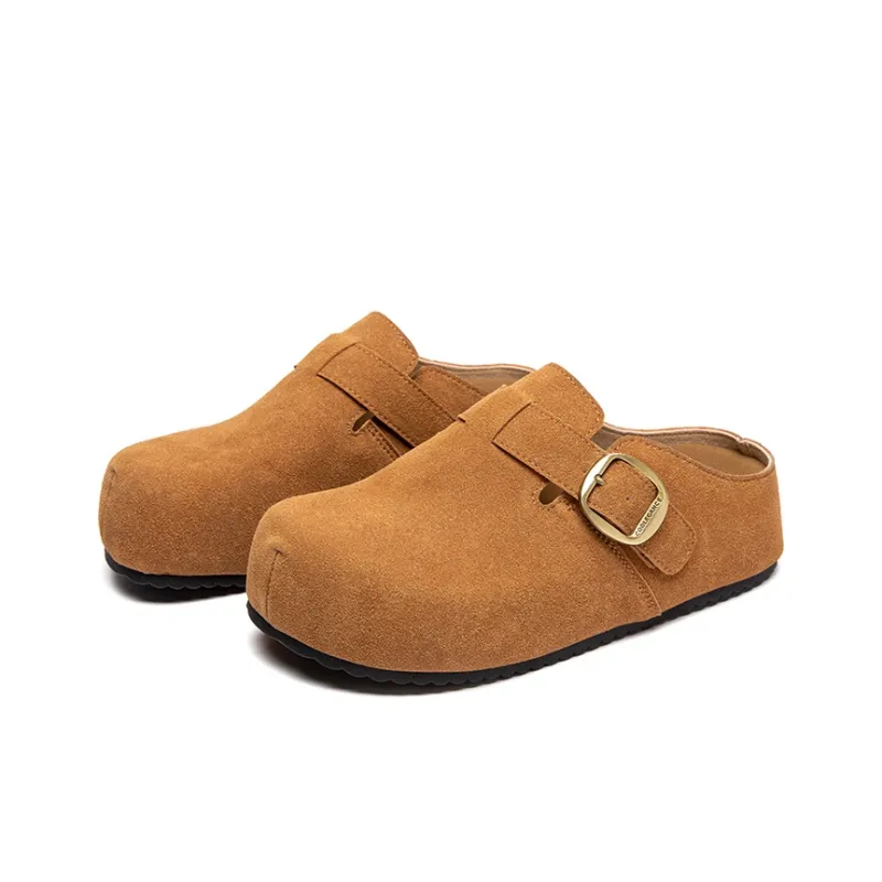 H2 Rubber Sole Abrasion Resistant Slip Resistant Closed Toe Slippers Women's-14