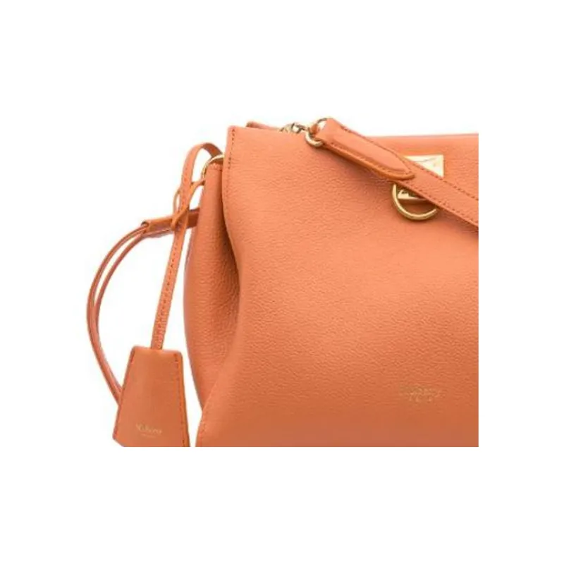 Mulberry Leather Crossbody Bag Shoulder Bag Women's Orange-2