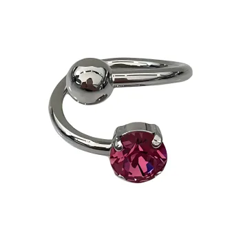 JUSTINE CLENQUET Brass, Palladium Plated, Crystal, Glass Rings Women's Silver