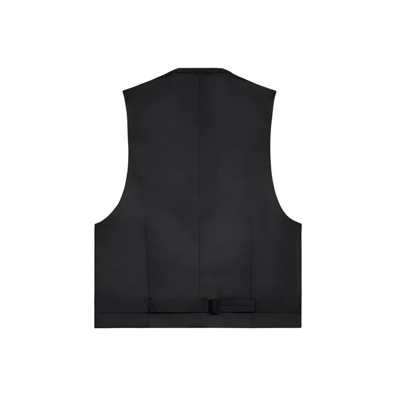 CELINE Double breasted Vest In Striped Wool Flannel-1