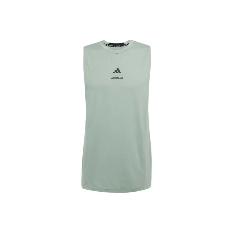 Adidas LES MILLS Tank Tops Men's Green-0