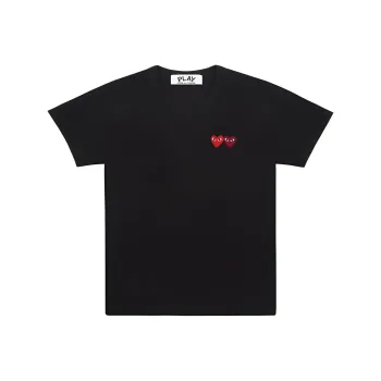 CDG Play T Shirts Unisex Black