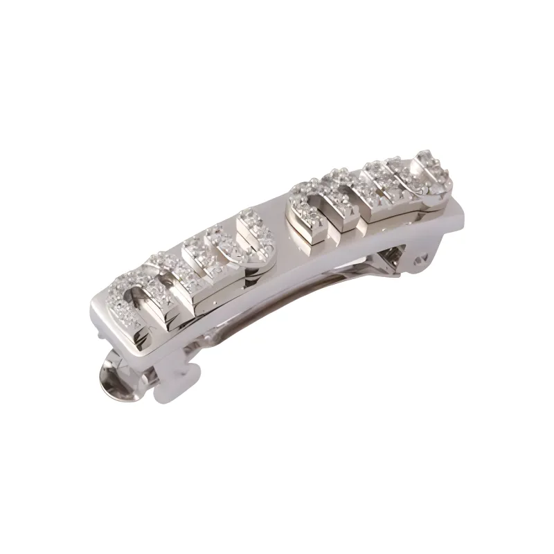 MIU MIU Faux Crystal, Metal Hair Clips Women's Silver-2