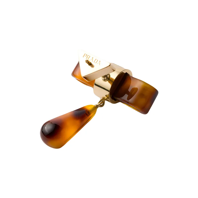PRADA   Earrings Women's Tortoiseshell-1