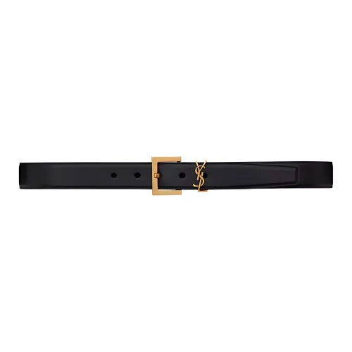 SAINT LAURENT Monogram Square Buckle Belt