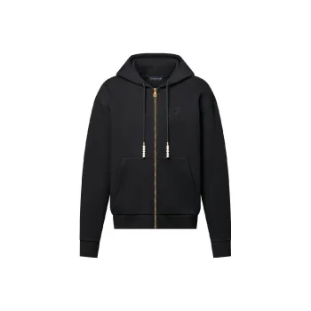 LOUIS VUITTON Embroidered Zipped Jersey Hoodie