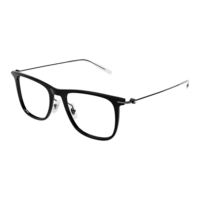 MONTBLANC Alloy Square Eyeglass Frames Unisex Black-0